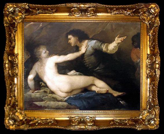 framed  Luca Giordano The Rape of Lucretia, ta009-2